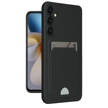 EN-CAG Samsung Galaxy M15 Uyumlu Kelvin Kartvizitli Silikon - Siyah BSS