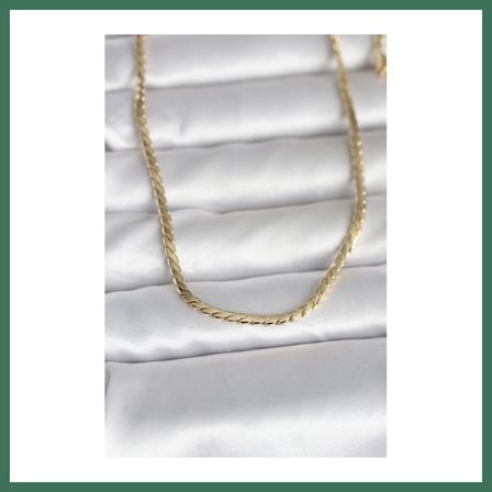 EN-CAG CM 14K Gold Renk Yassı Model 60 cm Kadın Kolye BSS