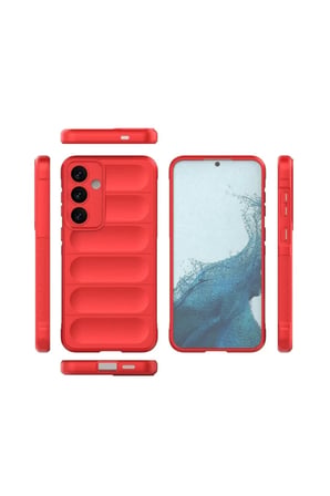 EN-CAG Samsung Galaxy S24 FE Uyumlu Kılıf Optimum Silikon - Kırmızı BSS