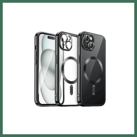 EN-CAG iPhone 15 Uyumlu Kılıf Kross Magneticsafe Kapak - Siyah BSS