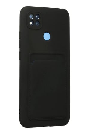 EN-CAG Redmi 9C Uyumlu Kılıf Kelvin Kartvizitli Silikon - Siyah BSS