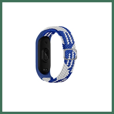 EN-CAG Mi Band 6 Uyumlu Star Kordon - Mavi-Beyaz BSS