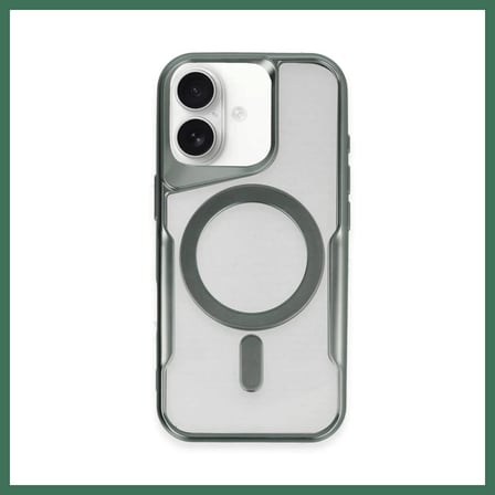 EN-CAG iPhone 16 Plus Uyumlu Kılıf Boyi Magsafe Silikon Kapak - Yeşil BSS