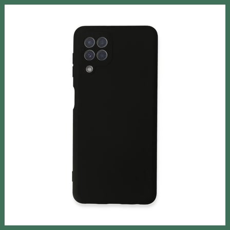 EN-CAG Samsung Galaxy A22 Uyumlu Kılıf Nano içi Kadife Silikon - Siyah BSS