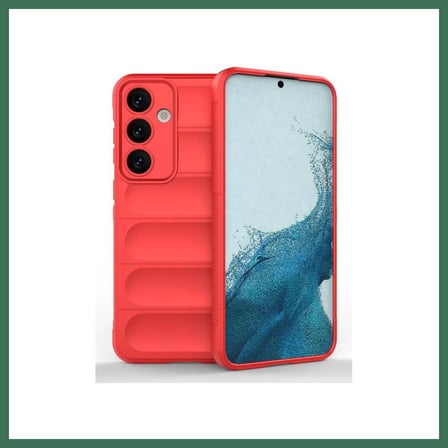 EN-CAG Samsung Galaxy S24 Uyumlu Kılıf Optimum Silikon - Kırmızı BSS