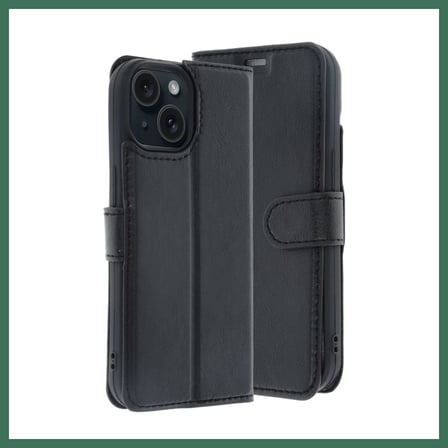 EN-CAG iPhone 15 Uyumlu Trend S Plus Kapaklı Kılıf - Siyah BSS