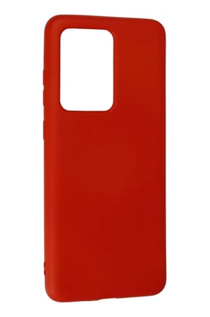 EN-CAG Samsung Galaxy S20 Ultra Uyumlu Kılıf Nano içi Kadife Silikon - Kırmızı BSS