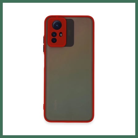 EN-CAG Redmi Note 12S Uyumlu Kılıf Montreal Silikon Kapak - Kırmızı BSS