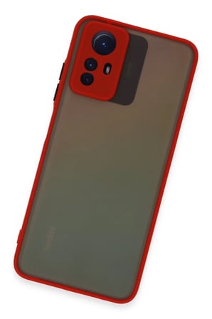 EN-CAG Redmi Note 12S Uyumlu Kılıf Montreal Silikon Kapak - Kırmızı BSS