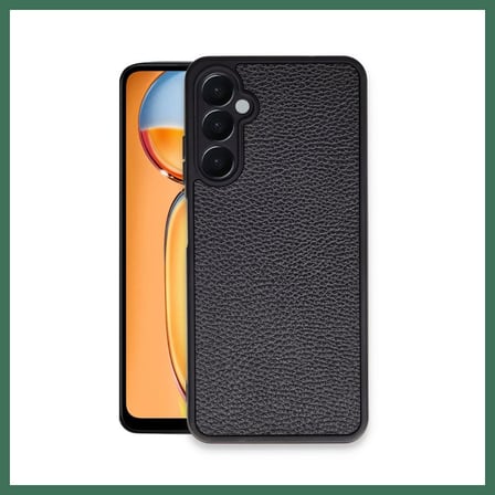EN-CAG Samsung Galaxy A25 5G Uyumlu Kılıf Aras Deri Kapak - Siyah BSS