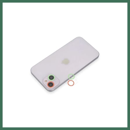 EN-CAG iPhone 13 Uyumlu Renkli Kamera Lens Koruma Cam - Yeşil-Pembe BSS