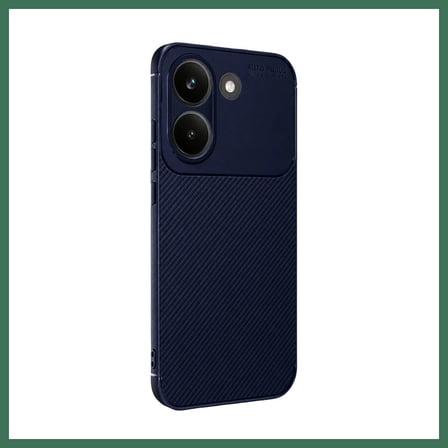 EN-CAG Poco X8 Pro Uyumlu Auto Focus Karbon Kapak - Lacivert BSS