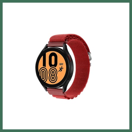 EN-CAG Watch 20mm Uyumlu KR410 Kumaş Kordon - Kırmızı BSS