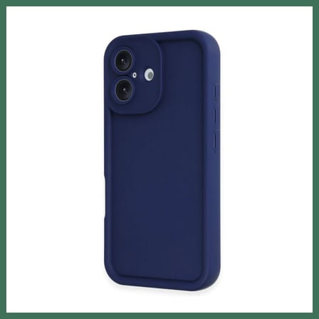 EN-CAG iPhone 16 Uyumlu Kılıf Viera Silikon - Lacivert BSS