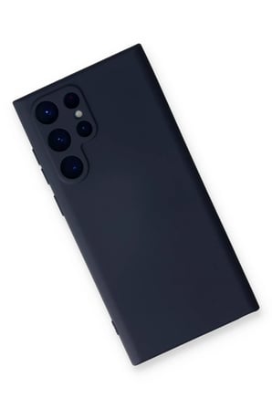 EN-CAG Samsung Galaxy S23 Ultra Uyumlu Kılıf Nano içi Kadife Silikon - Lacivert BSS
