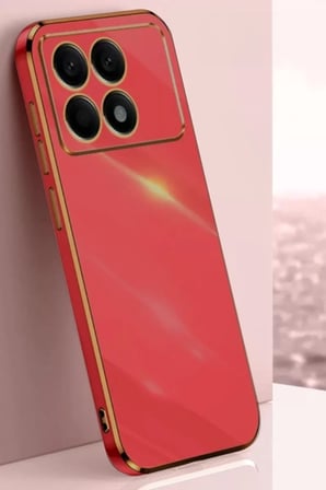 EN-CAG Poco X6 Pro Uyumlu Kılıf Volet Silikon - Kırmızı BSS