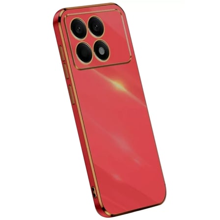 EN-CAG Poco X6 Pro Uyumlu Kılıf Volet Silikon - Kırmızı BSS