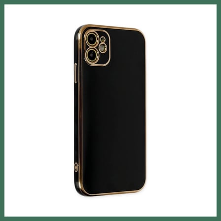 EN-CAG iPhone 12 Uyumlu Kılıf Volet Silikon - Siyah BSS