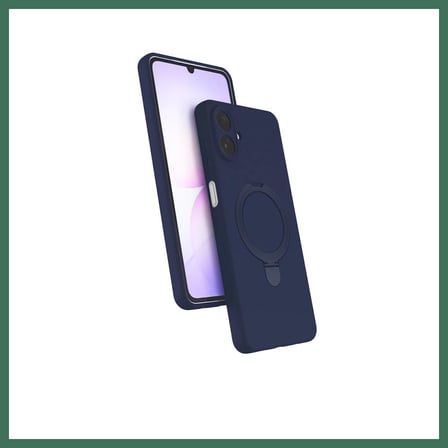 EN-CAG Samsung Galaxy A07 4G Uyumlu Regal Magsafe Standlı Kapak - Lacivert BSS