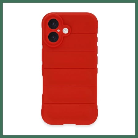 EN-CAG iPhone 16 Uyumlu Kılıf Optimum Silikon - Kırmızı BSS