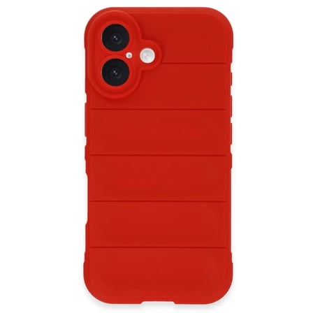 EN-CAG iPhone 16 Uyumlu Kılıf Optimum Silikon - Kırmızı BSS
