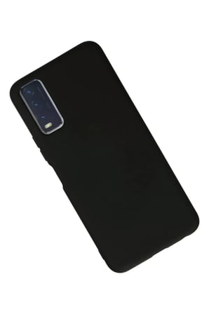 EN-CAG Vivo Y11S Uyumlu Kılıf Nano içi Kadife Silikon - Siyah BSS
