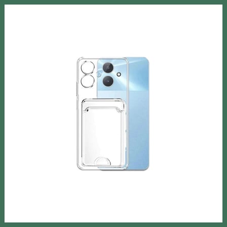 EN-CAG Realme Note 60 Uyumlu Kılıf Kart Şeffaf Silikon - Şeffaf BSS