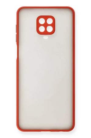 EN-CAG Redmi Note 9 Pro Uyumlu Kılıf Montreal Silikon Kapak - Kırmızı BSS