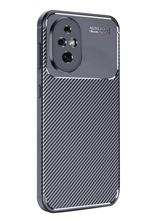 EN-CAG Honor 200 Uyumlu Kılıf Auto Focus Karbon Kapak - Lacivert BSS