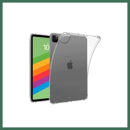 EN-CAG iPad Pro 13 (2024) Kılıf Anti Shock Tablet Silikon - Şeffaf BSS