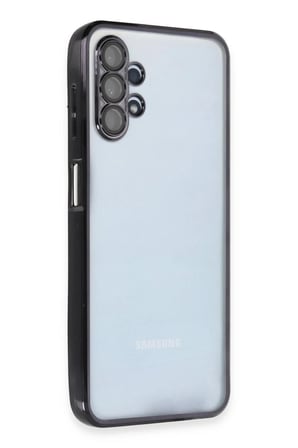 EN-CAG Samsung Galaxy A13 4G Uyumlu Kılıf Lensli Silikon - Siyah BSS