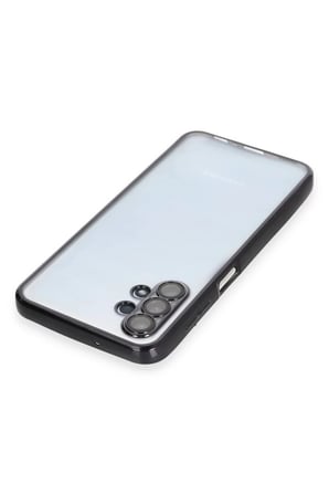 EN-CAG Samsung Galaxy A13 4G Uyumlu Kılıf Lensli Silikon - Siyah BSS