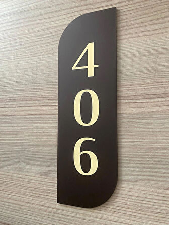 Bitter Serisi Slim Dikey Kapı Numarası