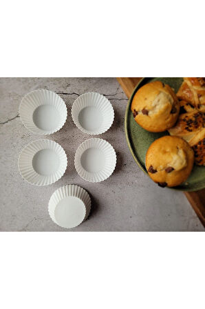 Esnek Silikon Cupcake ve Muffin Pişirme Kabı - 6'lı