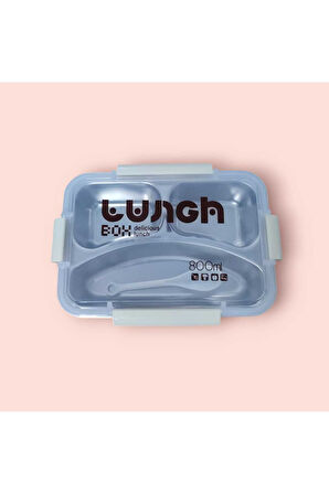 Hybrid Bento Box - 800ml, Plastik Gövde, Paslanmaz Çelik Bölmeler, Çok Amaçlı Lunch Box 2349 yeşil