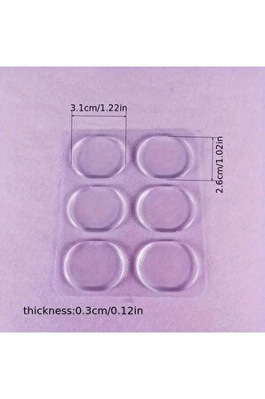 6'lı Silikon Ayakkabı Pedleri Seti - Topuklu Ayakkabılar İçin Konforlu Destek ve Ayak Sağlığı 1-tek_paket