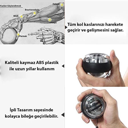 Busstier Gyroball - Bilek ve Kol Kaslarını Güçlendiren Egzersiz Topu