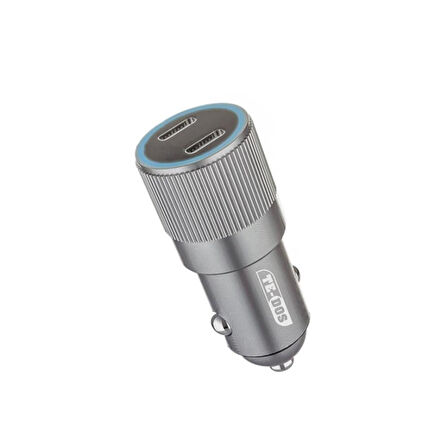 Busstier 40W Çift Type-C Araç Şarj Adaptörü – Hızlı PD3.0 QC3.0 USB-C Şarj Cihazı