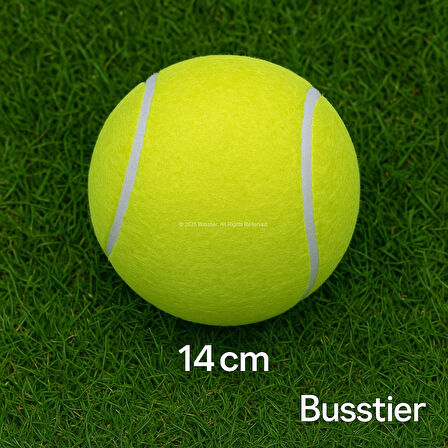 Busstier 14 cm Dev Köpek Tenis Topu – Dayanıklı, Diş Dostu, Açık Alan Oyuncağı