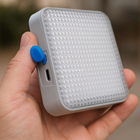 Şarjlı LED Kamp Lambası 3 Modlu 100W Eşdeğer Işık 2400mAh Type-C Taşınabilir Lamba