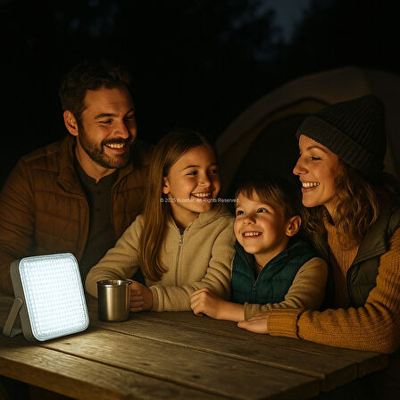 Şarjlı LED Kamp Lambası 3 Modlu 100W Eşdeğer Işık 2400mAh Type-C Taşınabilir Lamba