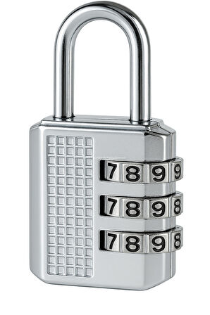 Şifreli Metal Mini Asma Kilit 3 Haneli Kombinasyonlu Valiz Çanta Dolap Kilidi 5.5 cm