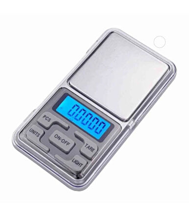 Dijital Hassas Kuyumcu Terazisi 0.01gr-300gr Taşınabilir Mavi Işıklı Cep Elektronik Tartı