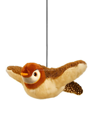 Dokunmatik Sesli Kanat Çırpan Asılabilir Peluş Kuş Kedi Oyuncağı Hareketli Etkileşimli