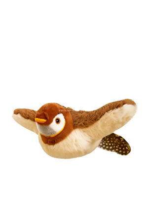 Dokunmatik Sesli Kanat Çırpan Asılabilir Peluş Kuş Kedi Oyuncağı Hareketli Etkileşimli