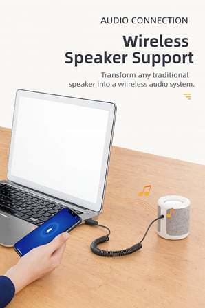 Aux Bluetooth Alıcı Adaptör: Kablolu Ses Sistemlerini Kablosuzlaştırın