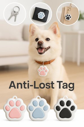Bluetooth Keyfinder Kedi Pati Tasarımlı Tekli Eşya Bulucu 25 m Menzilli