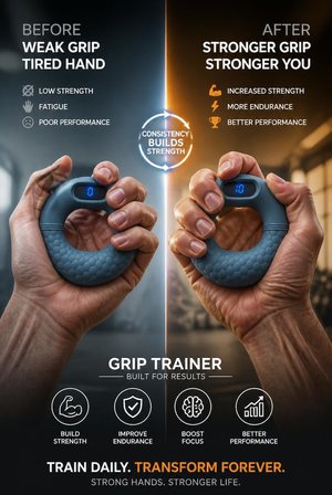 dijital el yayı grip - tekli - USB Şarjlı Dijital El Yaylı Grip Güçlendirici Sayaçlı Silikon Parmak