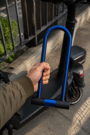 13mm Çelik U Kilit Motosiklet Bisiklet Scooter Direksiyon Güvenlik Kilidi Anahtarlı 31cm