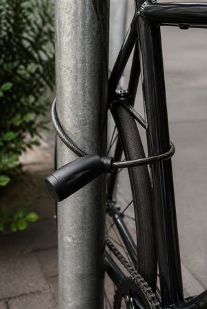 65cm 7mm Çelik Kablo Bisiklet Kilidi Anahtarlı Scooter Motosiklet Güvenlik Kilidi
